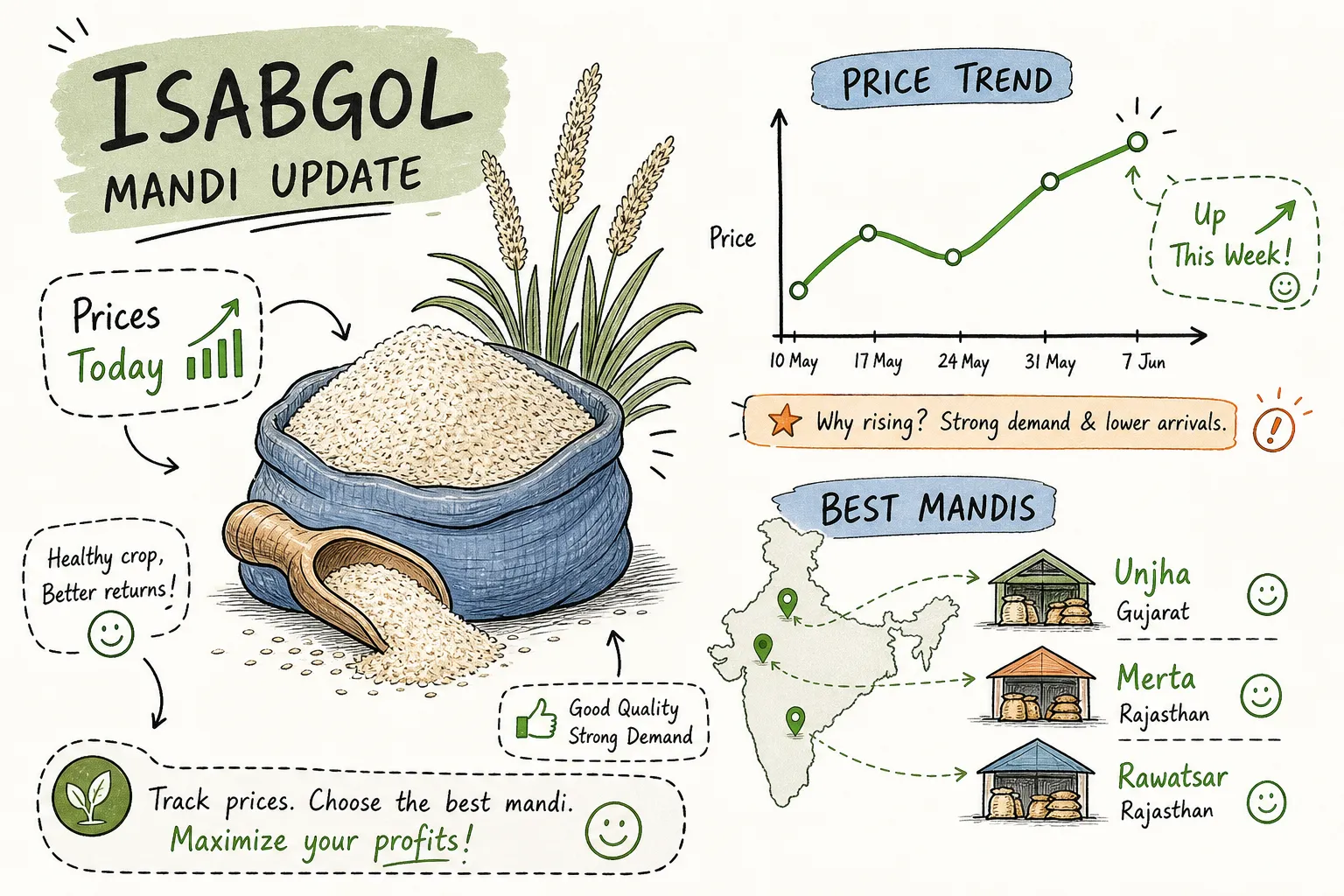 Isabgol Mandi Bhav Today: Prices, Trends and Best Mandis