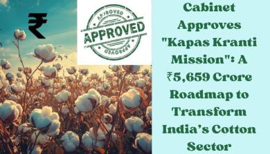 Cabinet Approves "Kapas Kranti Mission": A ₹5,659 Crore Roadmap to Transform India’s Cotton Sector