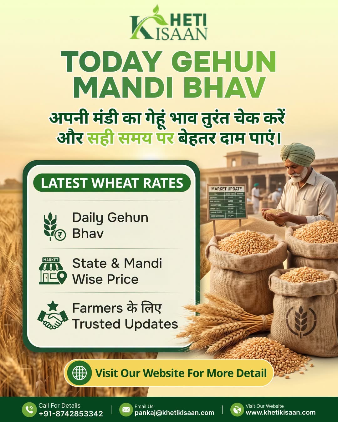 Wheat: Today Gehun Mandi Bhav