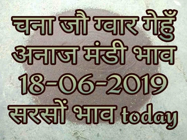 Mandi Bhav 18-06-2019 Rajasthan Haryana