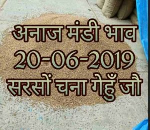Mandi Bhav 20-06-2019 , Anaj Mandi Rates