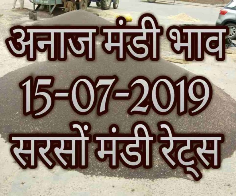 Mandi Bhav 15-07-2019,Sarso Mandi Rates
