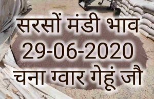 Mandi Bhav 29-06-2020 , Today Anaj Rates